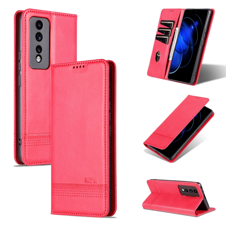 For Honor 80 GT AZNS Magnetic Calf Texture Flip Leather Phone Case
