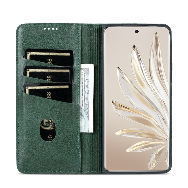 For Honor 90 AZNS Magnetic Calf Texture Flip Leather Phone Case