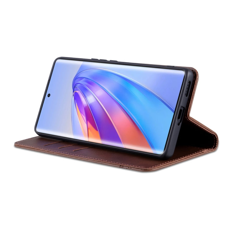 For Honor X50 AZNS Magnetic Calf Texture Flip Leather Phone Case