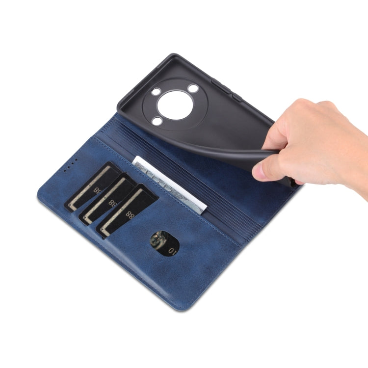 For Honor X50 AZNS Magnetic Calf Texture Flip Leather Phone Case