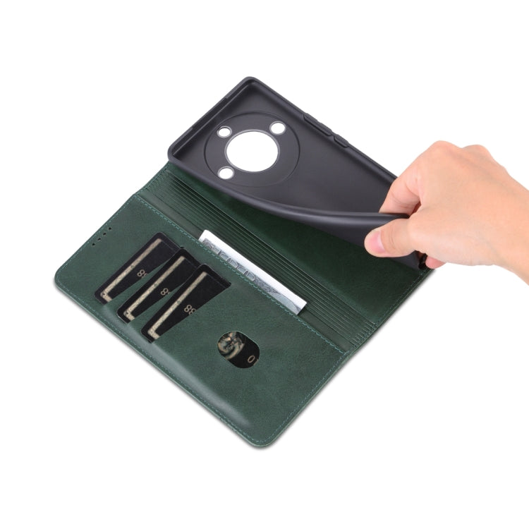 For Honor X50 AZNS Magnetic Calf Texture Flip Leather Phone Case