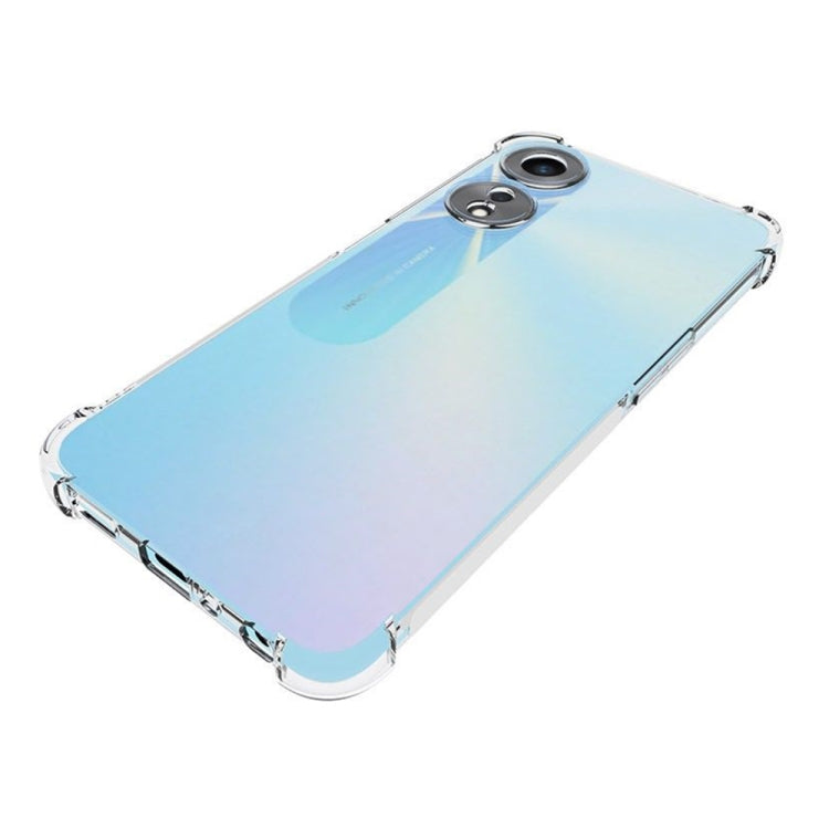 For OPPO A58 / A58X / A78 Shockproof Non-slip Thickening TPU Phone Case(Transparent)