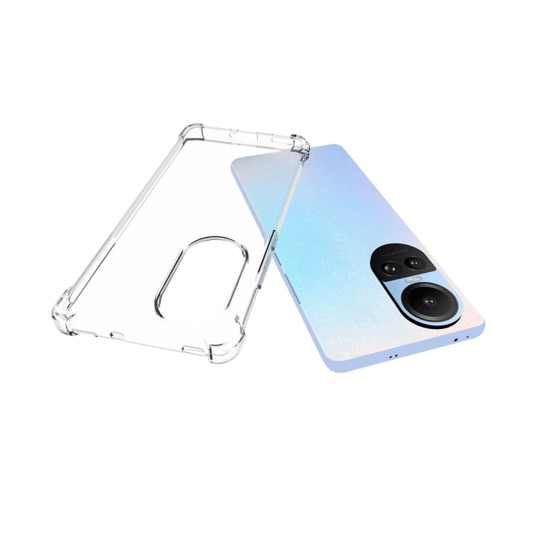 For OPPO Reno10 / 10 Pro Global Shockproof Non-slip Thickening TPU Phone Case(Transparent)