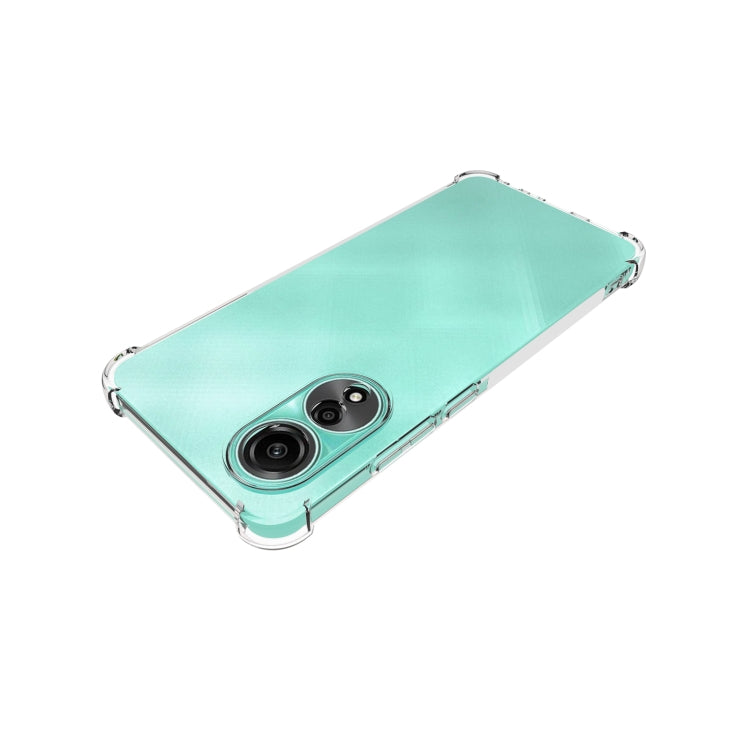 For OPPO A78 4G Shockproof Non-slip Thickening TPU Phone Case(Transparent)