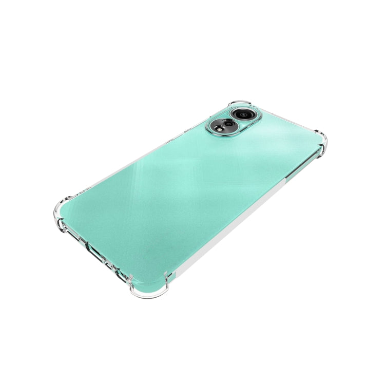 For OPPO A78 4G Shockproof Non-slip Thickening TPU Phone Case(Transparent)