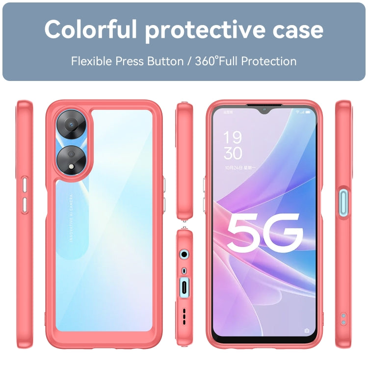 For OPPO A58x Colorful Series Acrylic + TPU Phone Case