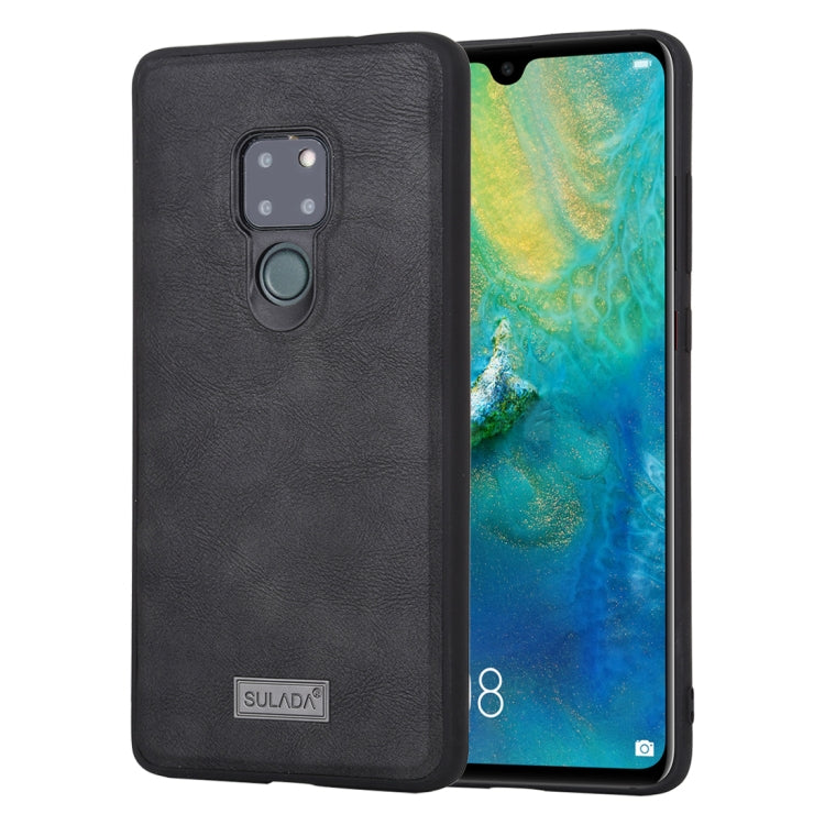 For Huawei Mate 20 SULADA Shockproof TPU + Handmade Leather Protective Case