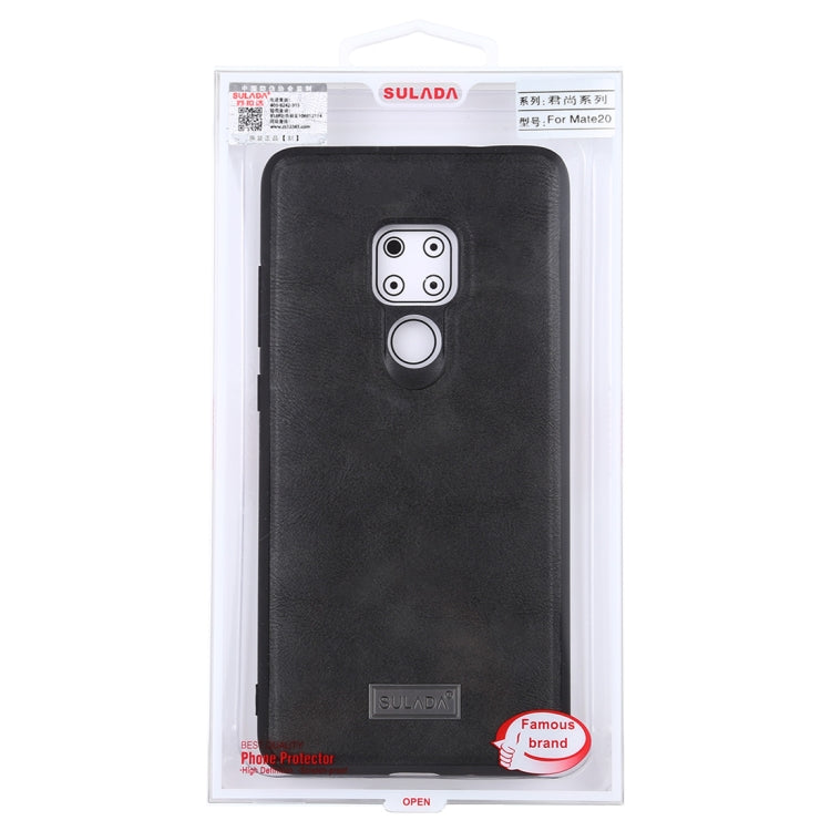 For Huawei Mate 20 SULADA Shockproof TPU + Handmade Leather Protective Case