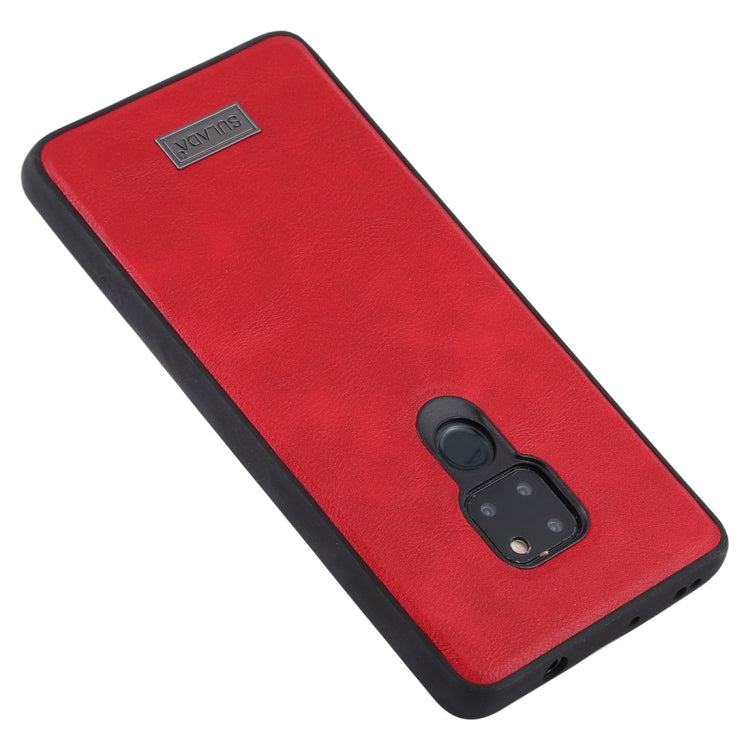 For Huawei Mate 20 SULADA Shockproof TPU + Handmade Leather Protective Case