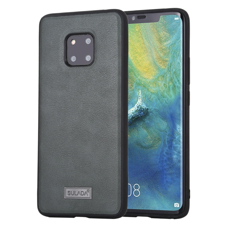 For Huawei Mate 20 Pro SULADA Shockproof TPU + Handmade Leather Protective Case