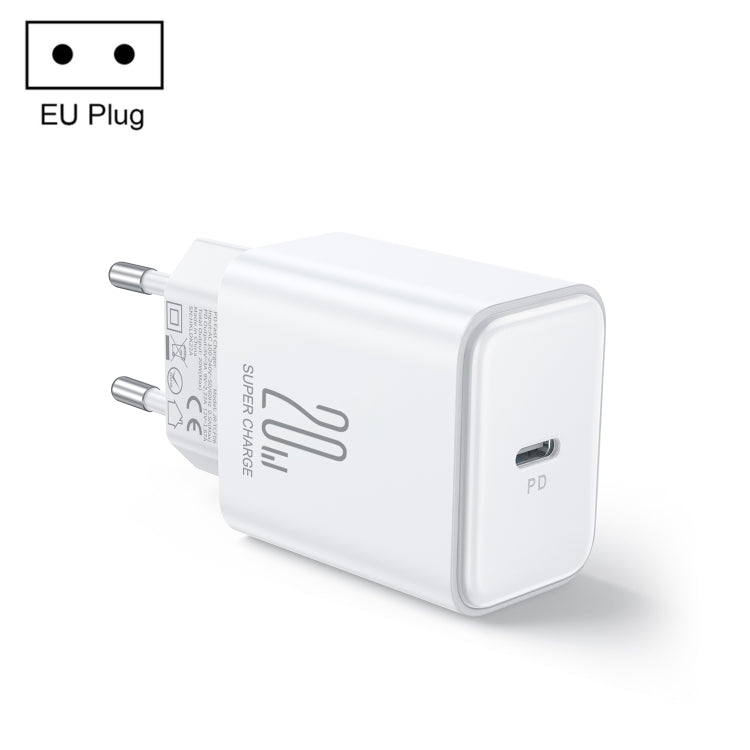 JOYROOM TCF06 Flash Series 20W USB-C/Type-C Single Port Charger, Specification:EU Plug