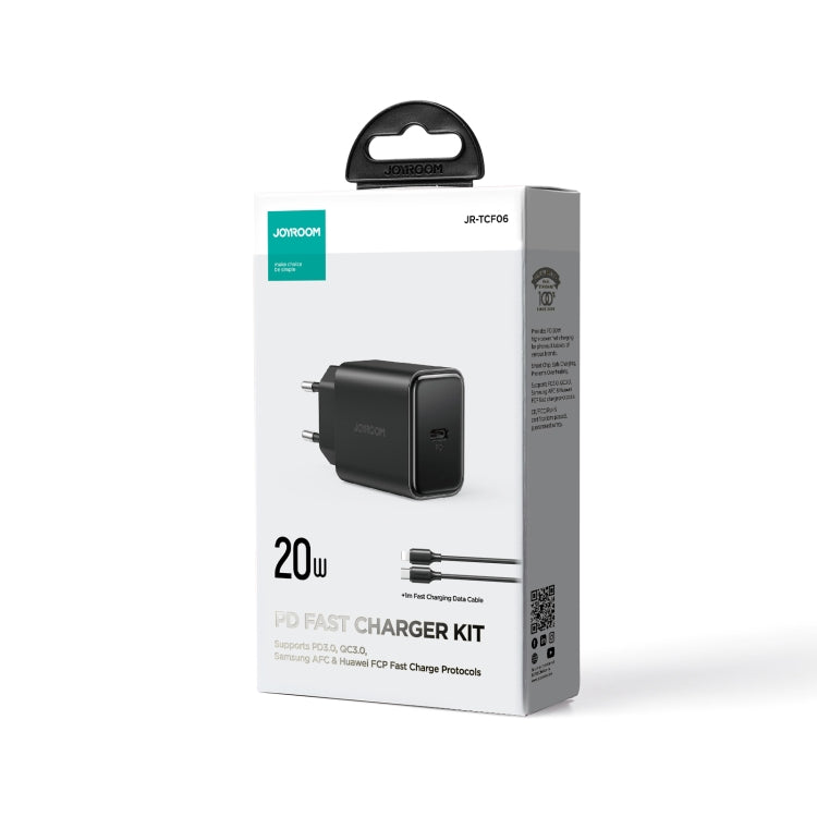 JOYROOM TCF06 Flash Series 20W USB-C/Type-C Single Port Charger Set, Specification:EU Plug