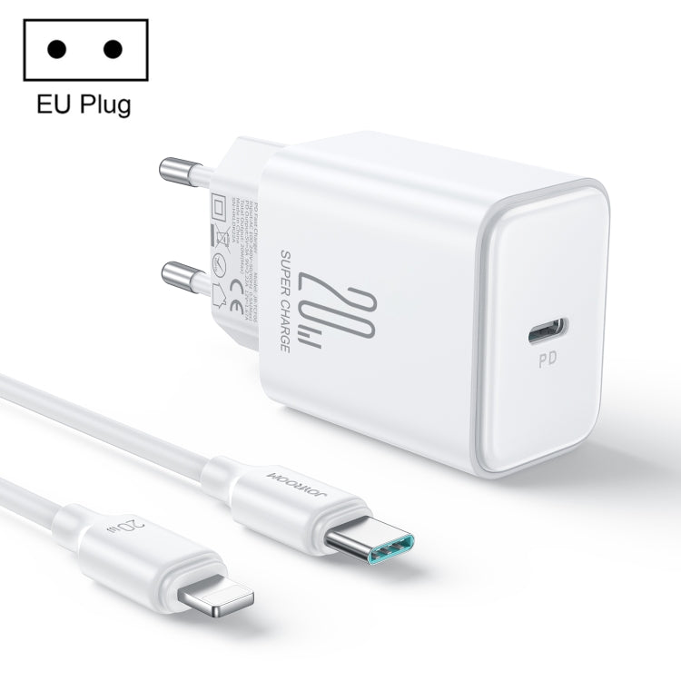 JOYROOM TCF06 Flash Series 20W USB-C/Type-C Single Port Charger Set, Specification:EU Plug