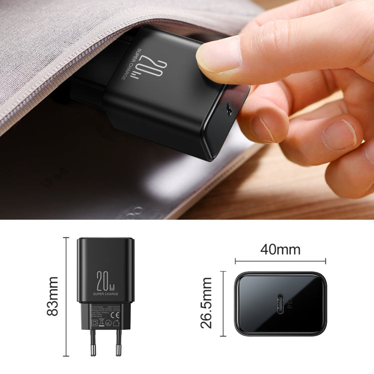 JOYROOM TCF06 Flash Series 20W USB-C/Type-C Single Port Charger Set, Specification:EU Plug