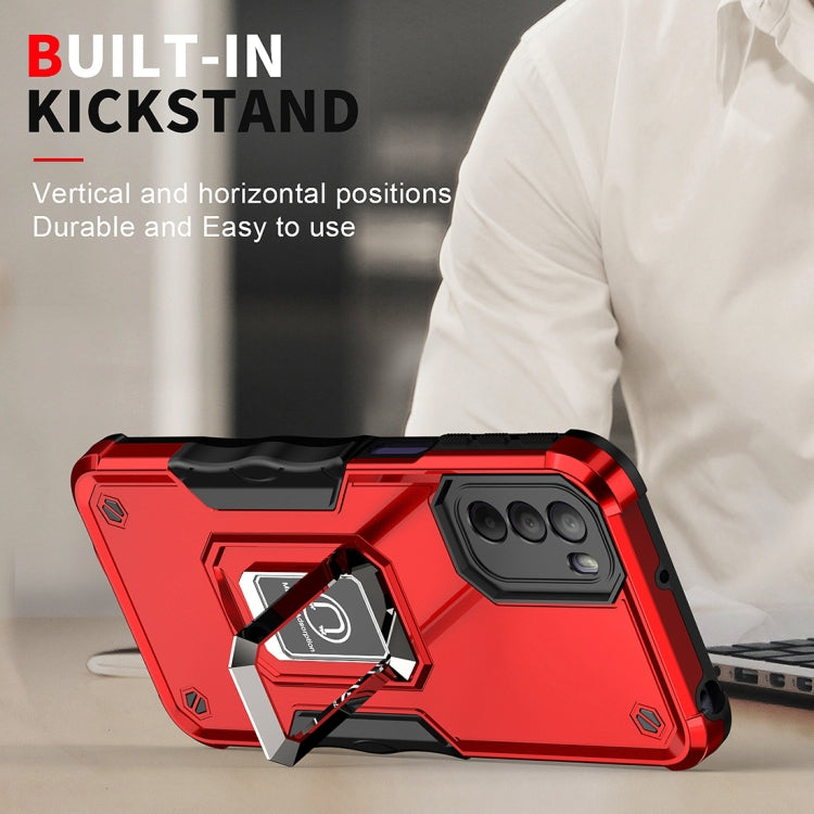 For Motorola Moto G31 / G41 Non-slip Shockproof Armor Phone Case with Ring Holder