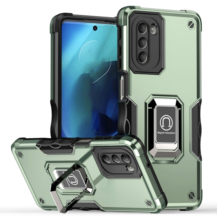 For Motorola Moto G51 Non-slip Shockproof Armor Phone Case with Ring Holder