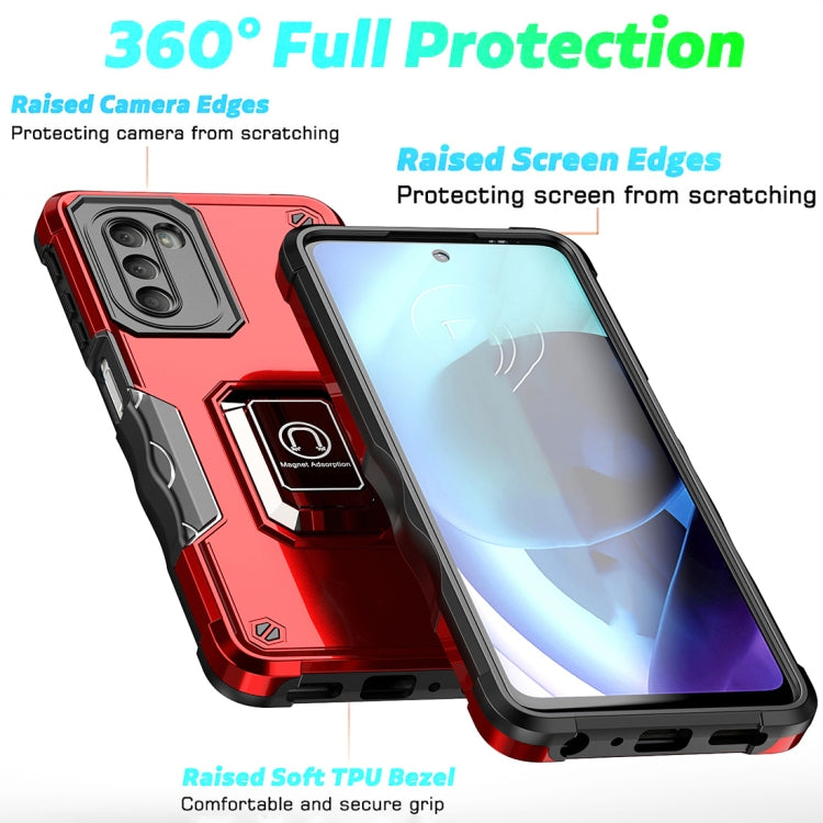 For Motorola Moto G51 Non-slip Shockproof Armor Phone Case with Ring Holder