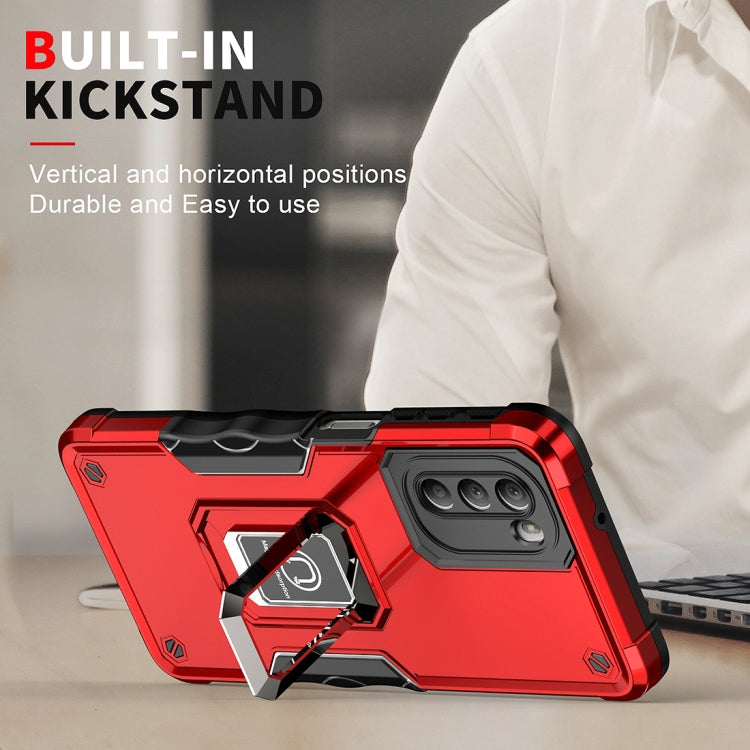 For Motorola Moto G51 Non-slip Shockproof Armor Phone Case with Ring Holder