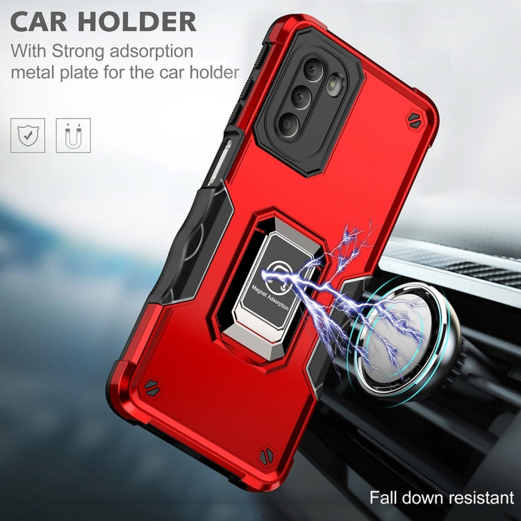 For Motorola Moto G51 Non-slip Shockproof Armor Phone Case with Ring Holder