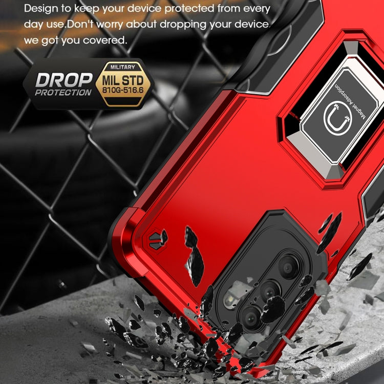 For Motorola Moto G51 Non-slip Shockproof Armor Phone Case with Ring Holder