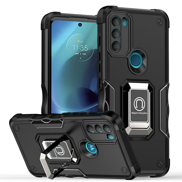 For Motorola Moto G71 5G Non-slip Shockproof Armor Phone Case with Ring Holder