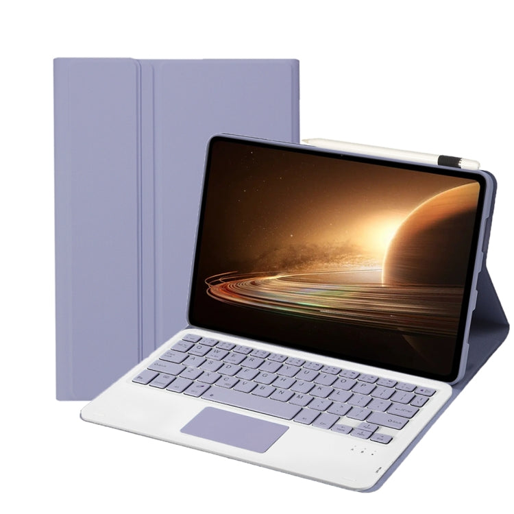 For OPPO Pad 2 11.61 inch 2023 OP13-A Lambskin Texture Ultra-thin Detachable Bluetooth Keyboard Leather Case with Touchpad