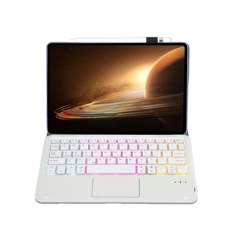 For OPPO Pad 2 11.61 inch 2023 OP13-AS Lambskin Texture Ultra-thin Detachable Backlight Bluetooth Keyboard Leather Case with Touchpad