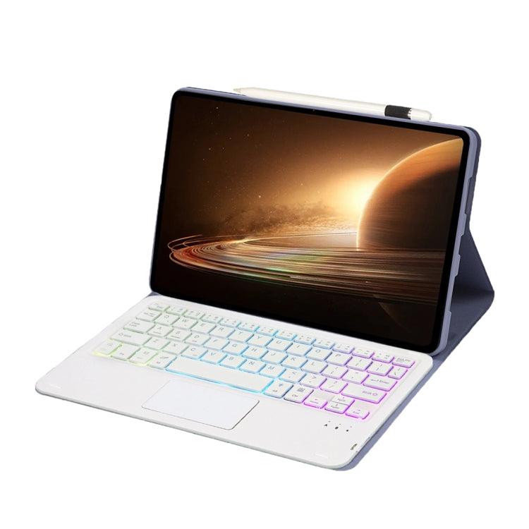 For OPPO Pad 2 11.61 inch 2023 OP13-AS Lambskin Texture Ultra-thin Detachable Backlight Bluetooth Keyboard Leather Case with Touchpad