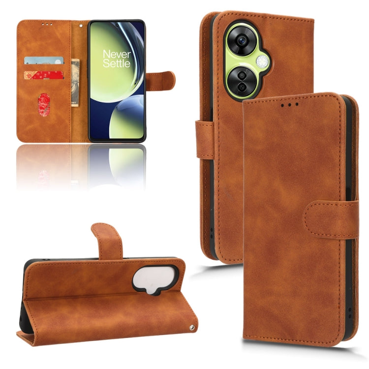 For OnePlus Nord CE 3 Skin Feel Magnetic Flip Leather Phone Case