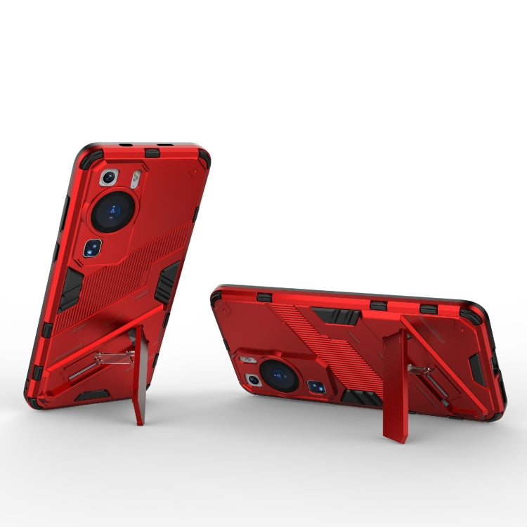 For Huawei P60 Punk Armor 2 in 1 PC + TPU Shockproof Phone Case with Invisible Holder