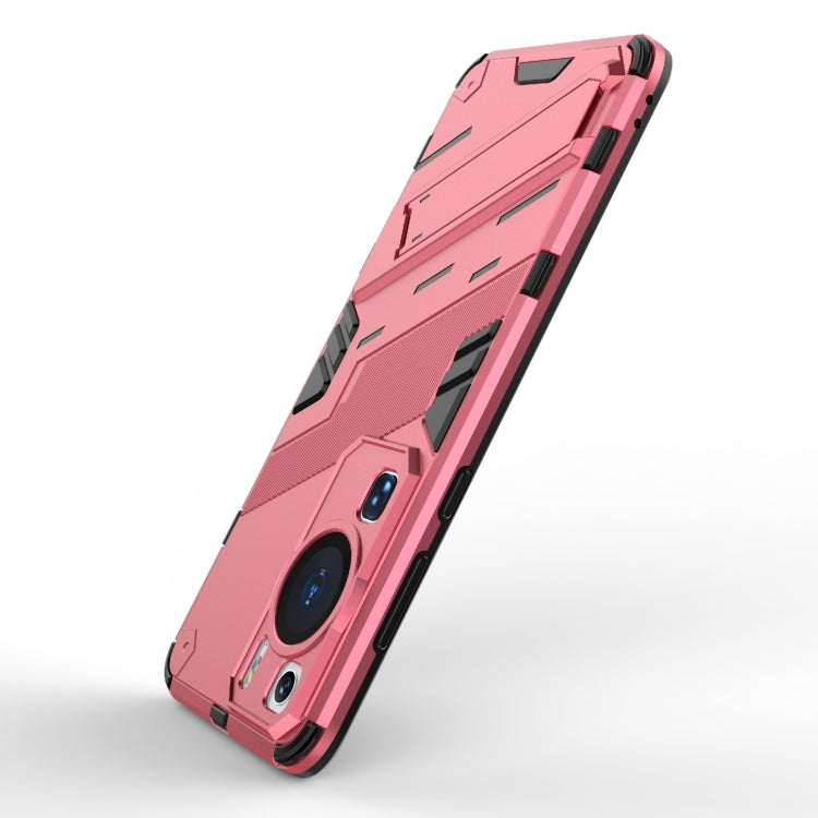 For Huawei P60 Punk Armor 2 in 1 PC + TPU Shockproof Phone Case with Invisible Holder