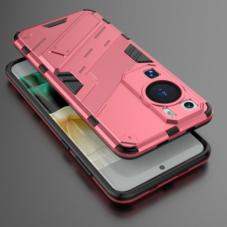 For Huawei P60 Punk Armor 2 in 1 PC + TPU Shockproof Phone Case with Invisible Holder