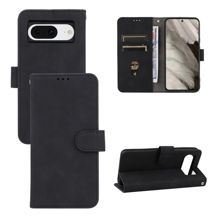 For Google Pixel 8 Skin Feel Magnetic Flip Leather Phone Case