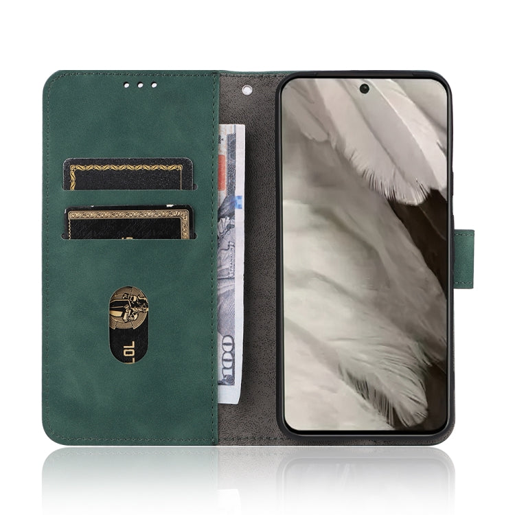 For Google Pixel 8 Skin Feel Magnetic Flip Leather Phone Case