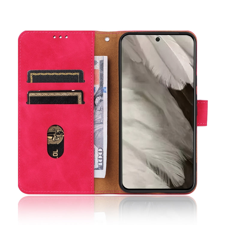 For Google Pixel 8 Skin Feel Magnetic Flip Leather Phone Case