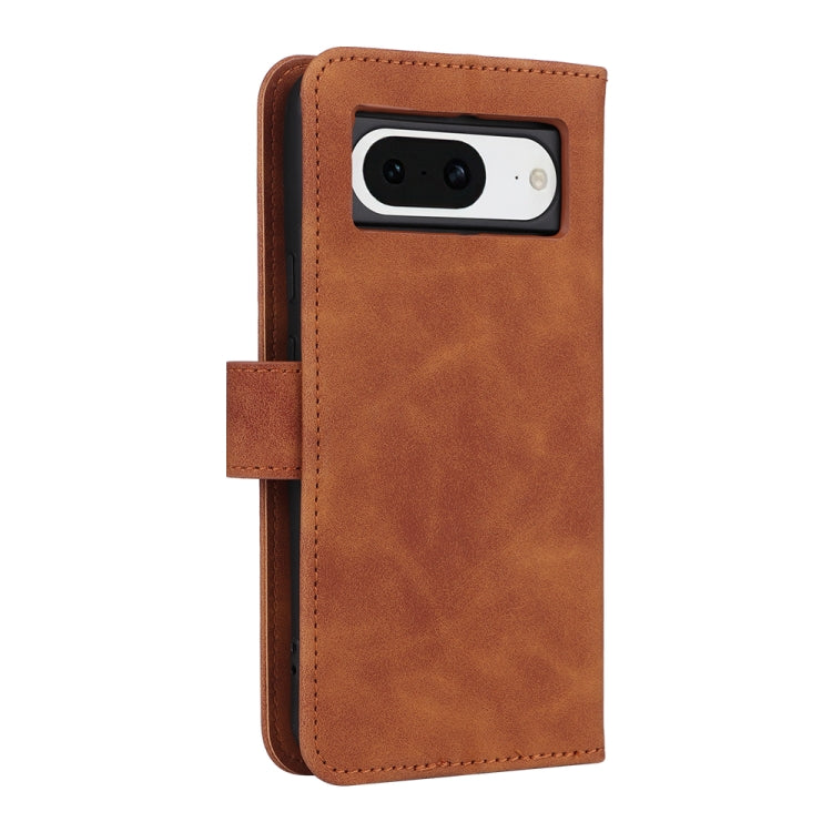 For Google Pixel 8 Skin Feel Magnetic Flip Leather Phone Case