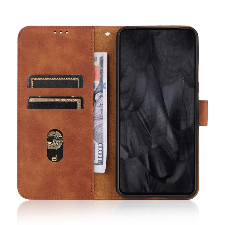 For Google Pixel 8 Pro Skin Feel Magnetic Flip Leather Phone Case