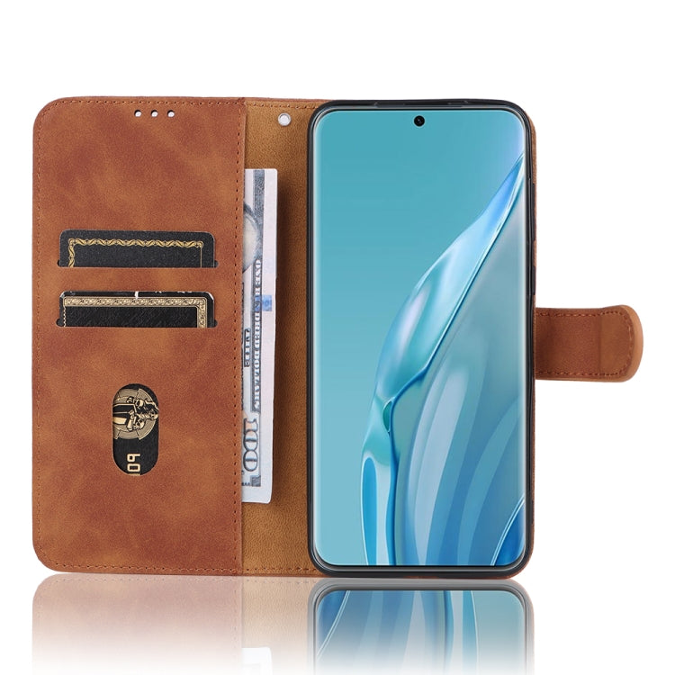 For Huawei P60 Art Skin Feel Magnetic Flip Leather Phone Case