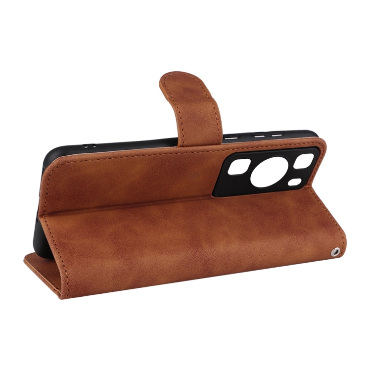 For Huawei P60 / P60 Pro Skin Feel Magnetic Flip Leather Phone Case