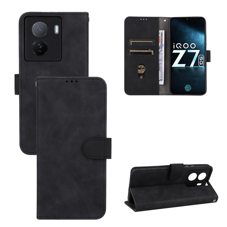For vivo iQOO Z7 Skin Feel Magnetic Flip Leather Phone Case