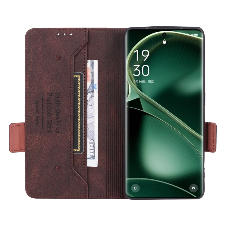 For OPPO Find X6 Magnetic Clasp Flip Leather Phone Case