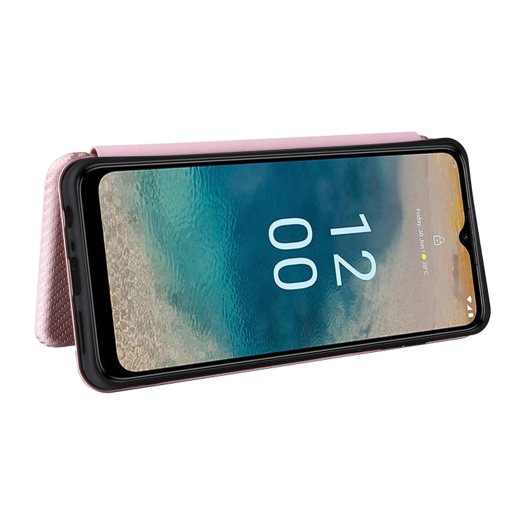 For Nokia G22 Carbon Fiber Texture Flip Leather Phone Case