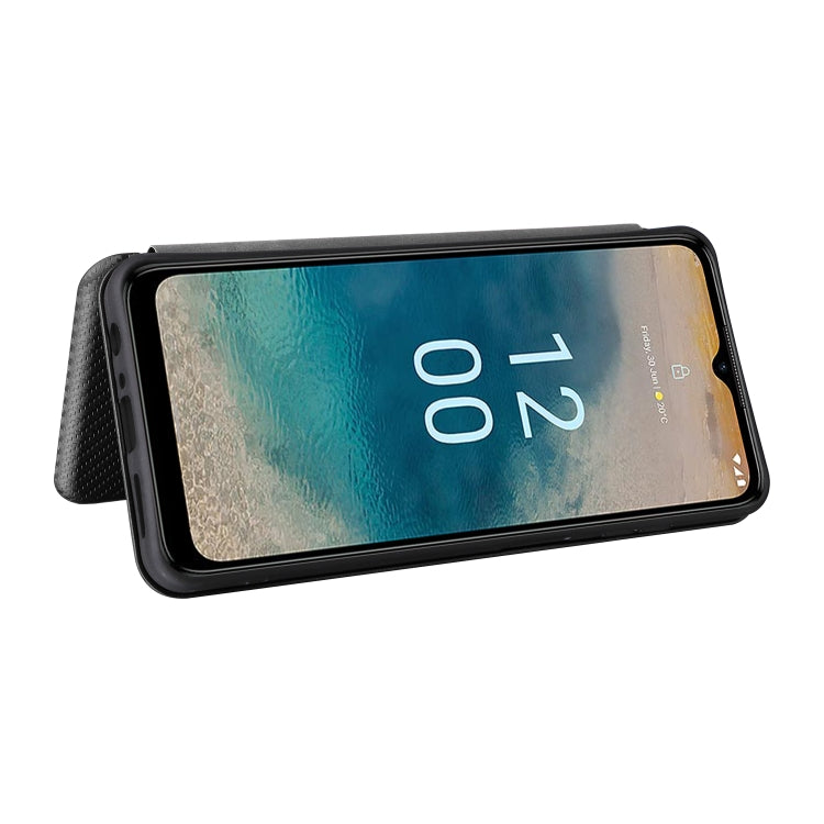 For Nokia G22 Carbon Fiber Texture Flip Leather Phone Case