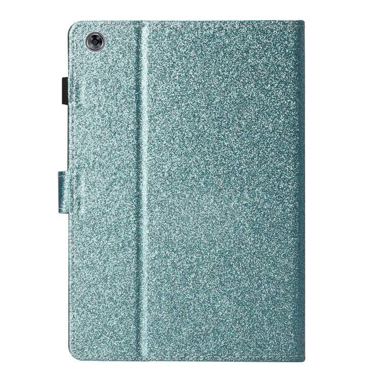 For Huawei MediaPad M5 Lite 10.1 Glitter Powder Love Buckle Horizontal Flip Leather Case with Holder & Card Slots