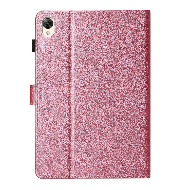 For Huawei MediaPad M6 8.4 Glitter Powder Love Buckle Horizontal Flip Leather Case with Holder & Card Slots