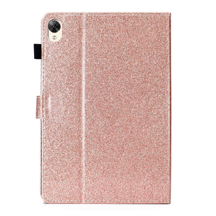 For Huawei MediaPad M6 8.4 Glitter Powder Love Buckle Horizontal Flip Leather Case with Holder & Card Slots