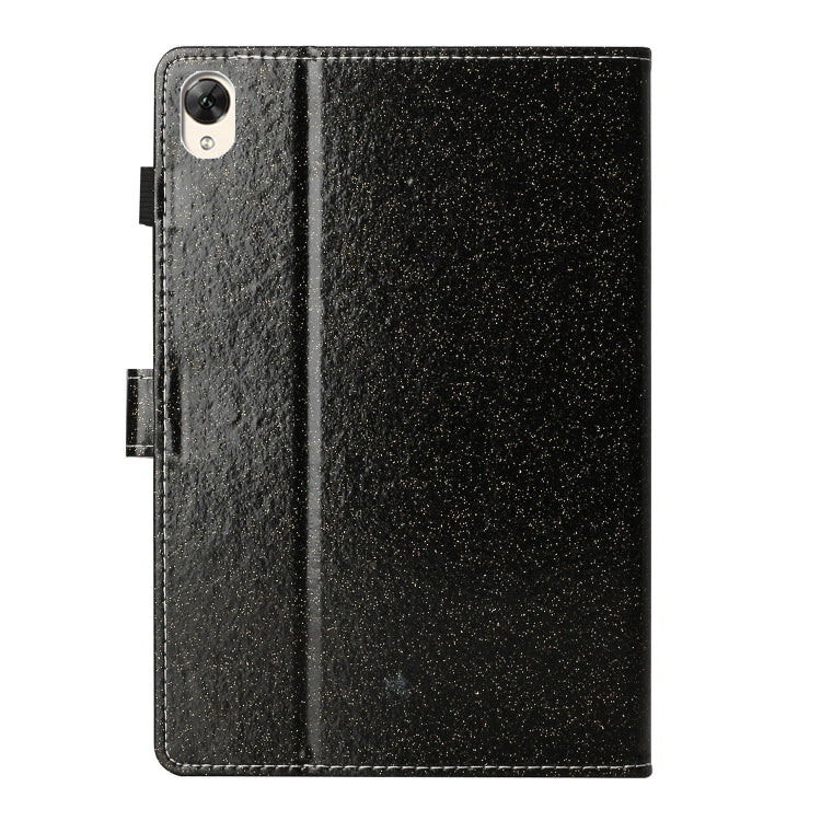 For Huawei MediaPad M6 8.4 Glitter Powder Love Buckle Horizontal Flip Leather Case with Holder & Card Slots