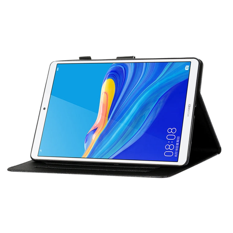 For Huawei MediaPad M6 8.4 Glitter Powder Love Buckle Horizontal Flip Leather Case with Holder & Card Slots