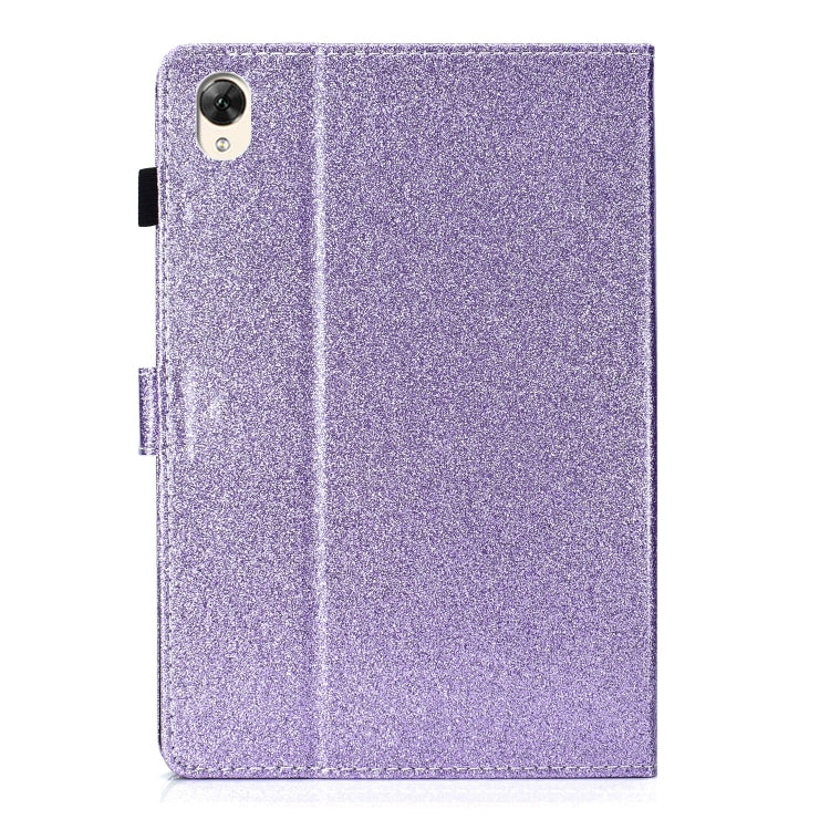 For Huawei MediaPad M6 10.8 Glitter Powder Love Buckle Horizontal Flip Leather Case with Holder & Card Slots