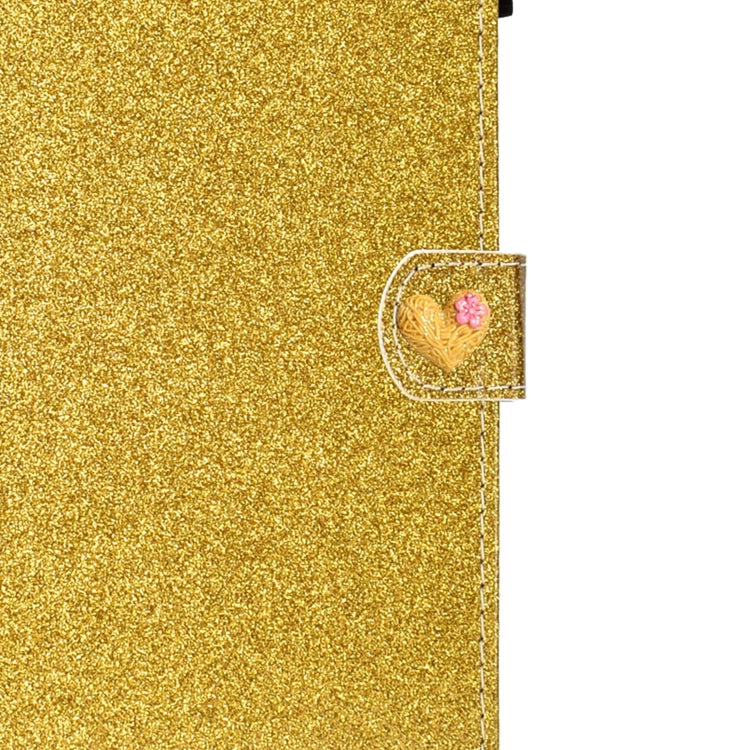 For Huawei MediaPad T3 7.0 Glitter Powder Love Buckle Horizontal Flip Leather Case with Holder & Card Slots
